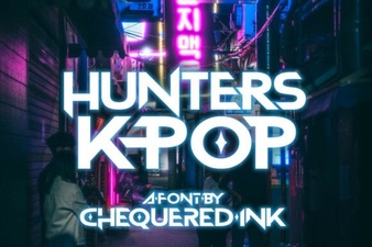 Hunters K-Pop Font Design and Creative Projects