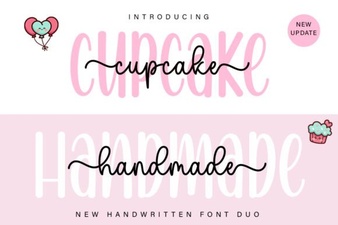 Cupcake Handmade Duo Font Design Ideas