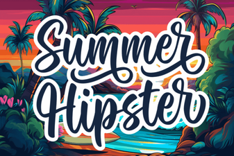 Summer Hipster Font for Creative Design Projects